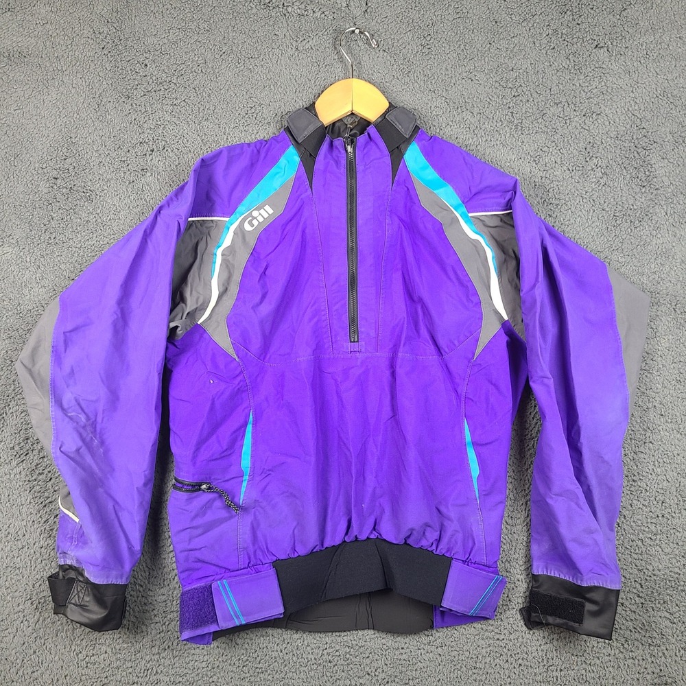 Gill Womens Pro Top Sailing Smock Jacket Purple Waterproof 1/4 Zip Size 8 USA